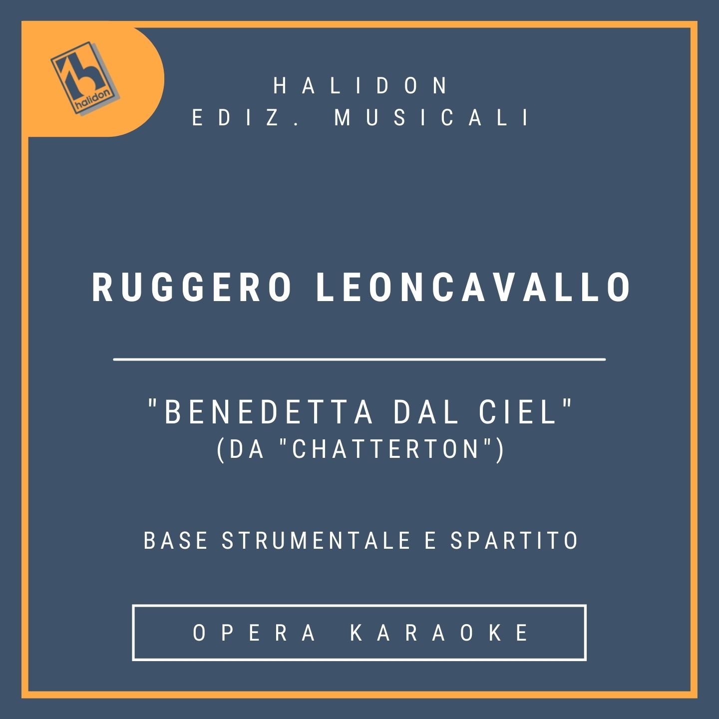 Ruggero Leoncavallo - Benedetta dal ciel (da 'Chatterton') - Cantabile di Jenny (soprano drammatico) - Base strumentale + spartito