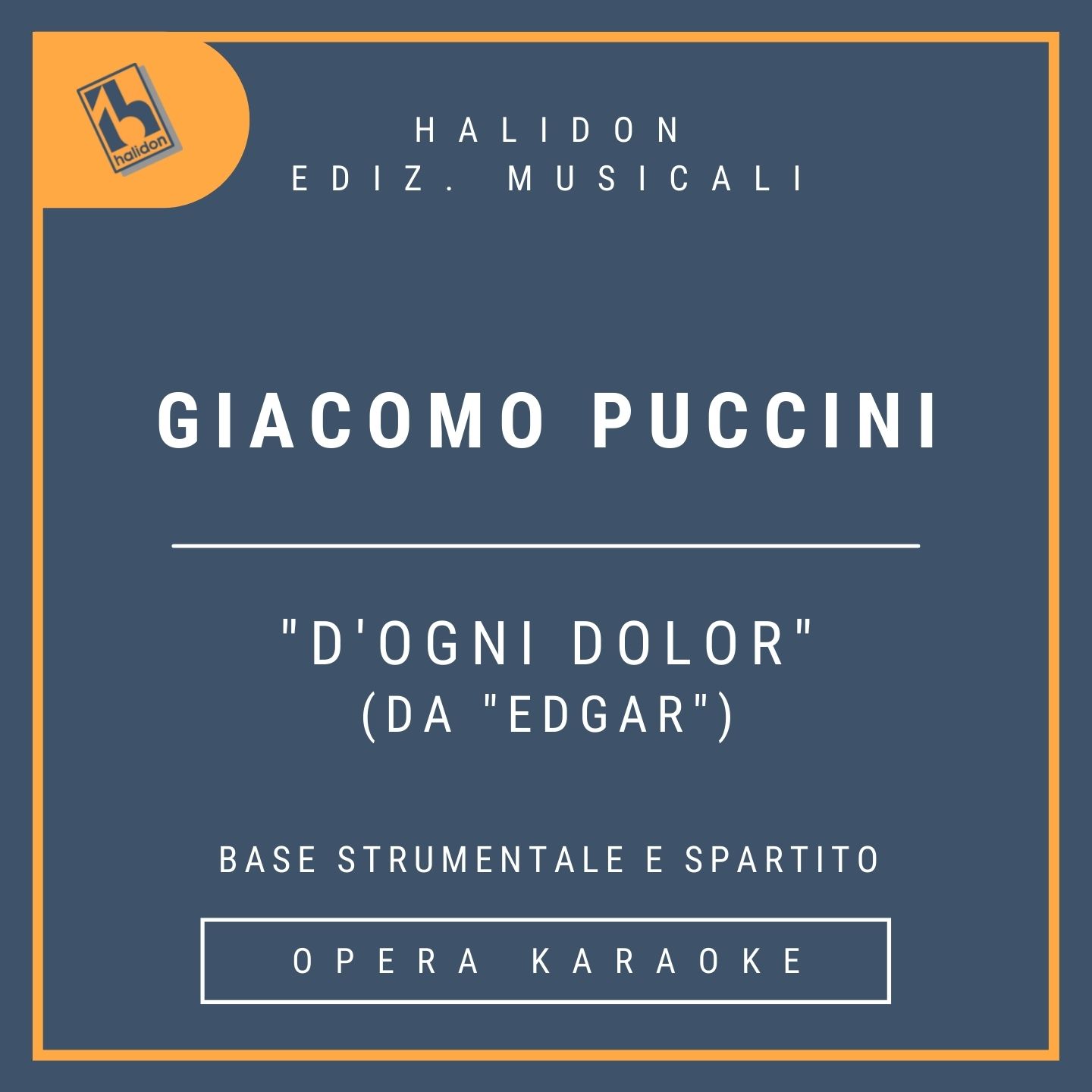 Giacomo Puccini - D'ogni dolor (from 'Edgar') - Fidelia's Aria (dramatic soprano) - Instrumental track + sheet