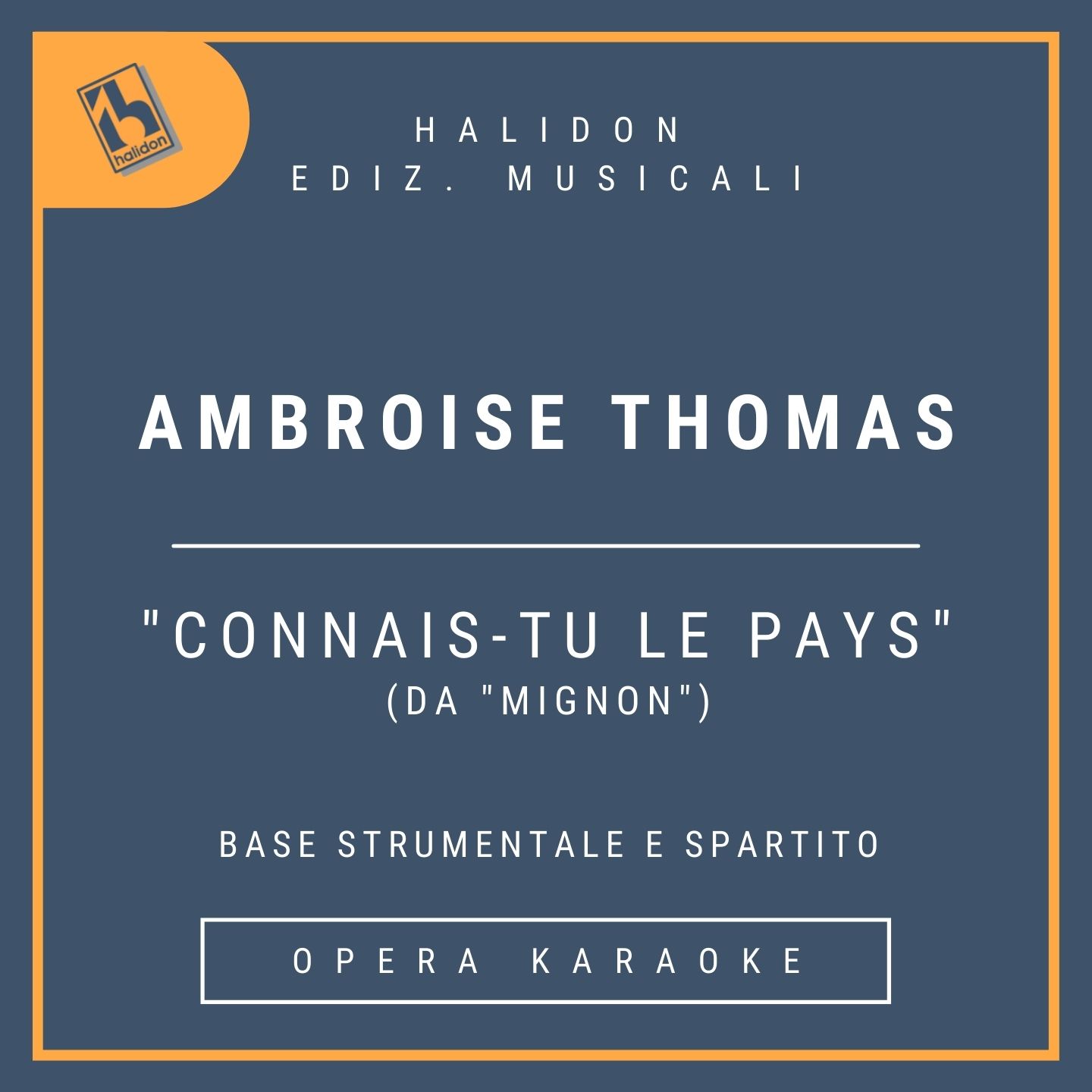 Ambroise Thomas - Connais-tu le pays (from 'Mignon') - Mignon Aria (mezzosoprano) - Instrumental track + sheet music